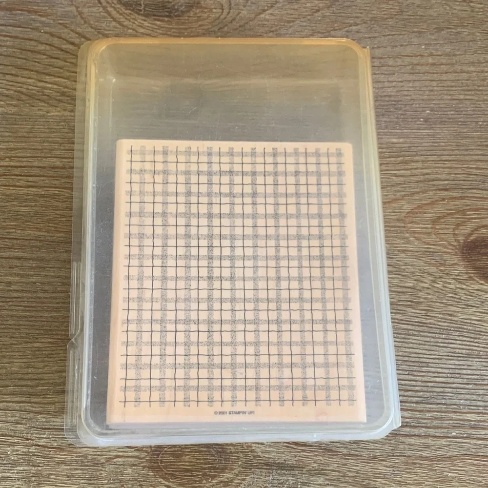 Stampin’ Up! Rubber Stamp Set Plaid Background Set of 1